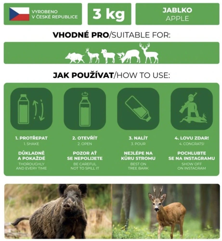 Soľná pasta návnada Jablko 3 kg