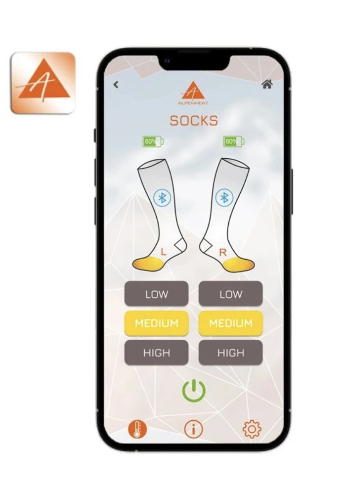 ALPENHEAT FIRE SOCKS VYHRIEVANÉ PONOŽKY BAVLNENÉ S APP